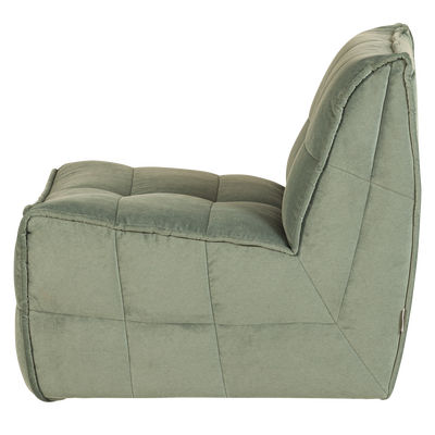 Cluster 1-zits element velvet turquoise blauw