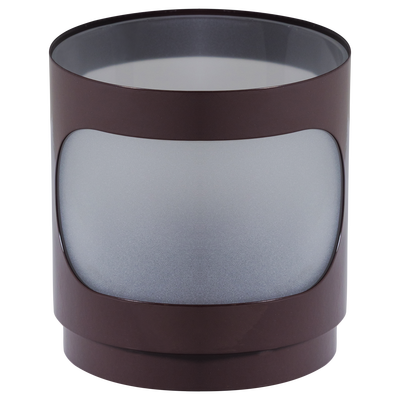 Tavo windlichten metaal/glas bruin - set van 2