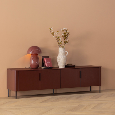 Gunnar tv meubel 200 cm grenen matzwart [fsc]