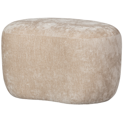 Popular organische poef taupe