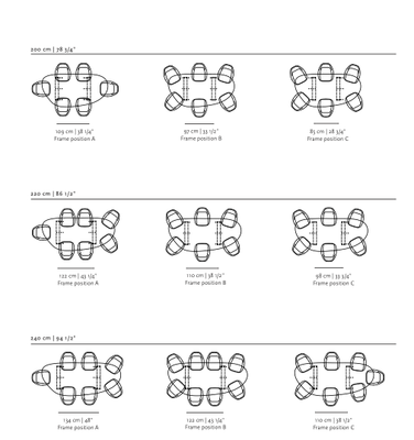 Studio HENK tafel Butterfly Blob - zwart frame, HPL Fenix nero ingo