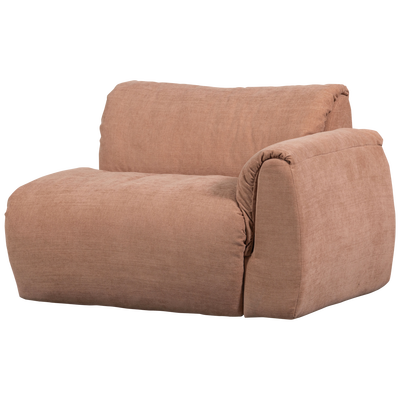 Baggy 1-zits element met arm rechts geweven chenille bruin