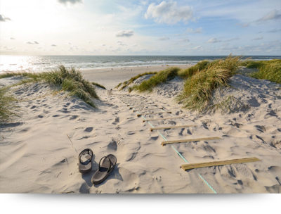 Canvas schilderijen Duinen, strand en zee