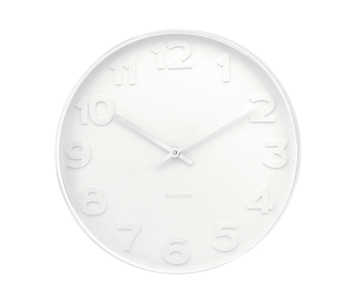 Karlsson wandklok Mr. White wit