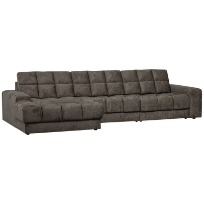 Second date chaise longue links velvet antraciet