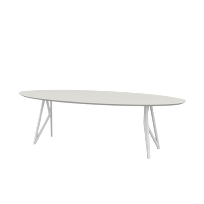 Studio HENK tafel Butterfly Ovaal - wit frame, HPL Fenix bianco kos