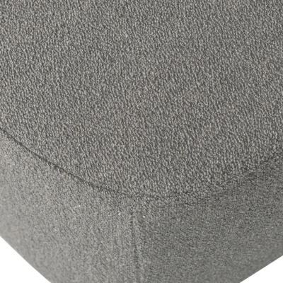 Lofty hocker boucle staalgrijs