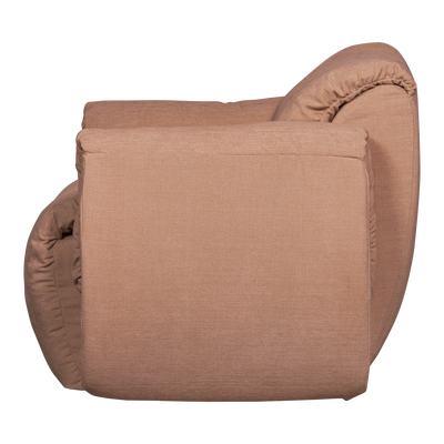Baggy draaifauteuil geweven stof warmgrijs melange