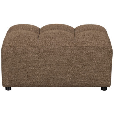 Allure hocker geweven stof donkerbruin melange