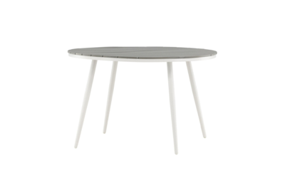 Solis Tuintafel - ø120cm - Wit Grijs