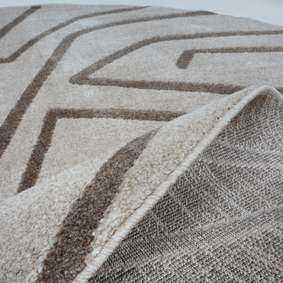 Vloerkleed Labyrint Beige - Organisch