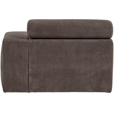 Novi chaise longue element arm rechts boucle karamelbruin