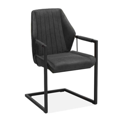 Eetkamerstoel Vernique - set van 2 Eetkamerstoel set/2 Antraciet