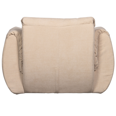 Baggy draaifauteuil geweven stof warmgrijs melange
