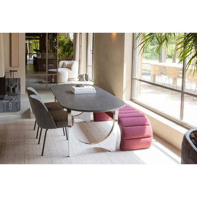Vogue eetkamerstoel structure velvet brass
