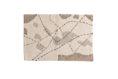 Hine badmat - 60x90cm - Bruin/grijs