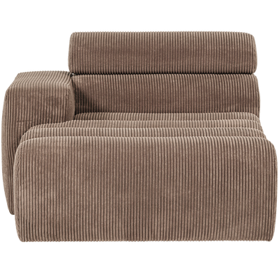 Novi chaise longue element arm links ribstof terra