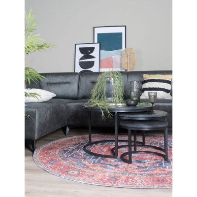 Salontafel Noor - Set van 3 - Zwart/Zwart