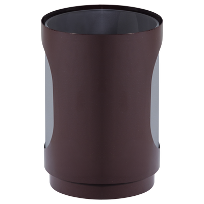 Tavo windlichten metaal/glas bruin - set van 2