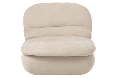 Loungestoel gecomprimeerd schuim ecru j-line
