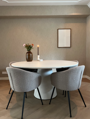 Bogard beton tafel rond | White
