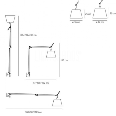 Artemide wandlamp Tolomeo Mega