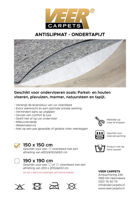 Antislip Ondertapijt