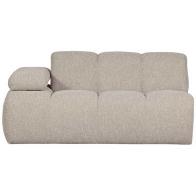 1,5-zits bank Mojo met Arm Links Bouclé Beige Melange