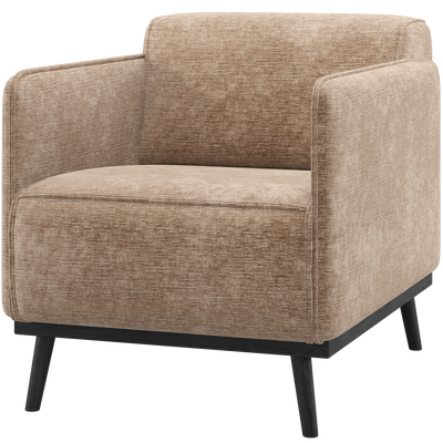 Statement fauteuil met arm chenille velvet perzikroze