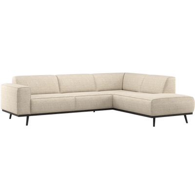 Statement hoekbank rechts chenille velvet terra