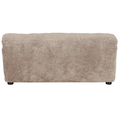 Baggy hocker geweven stof naturel melange