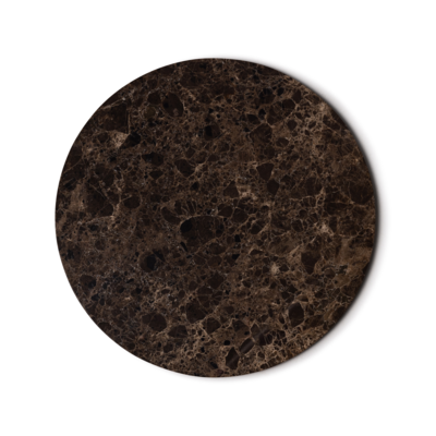 Marmer dienblad rond - bruin