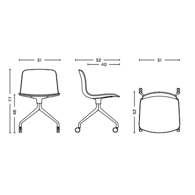 HAY stoel AAC14 - zwart frame