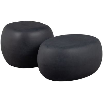 Pebble bijzettafel betonlook antraciet 35xo50