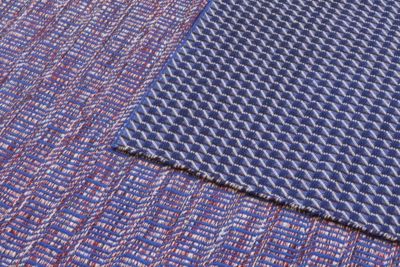 HAY vloerkleed Radio - Red &amp; Blue