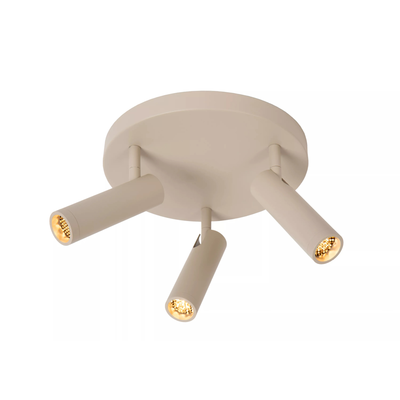 Grado spots 3-lichts taupe en zwart