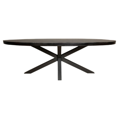Ovale Tafel Maas Zwart Maat 180