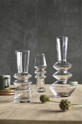 Trio glazen vaas - 14 x 30,5 cm