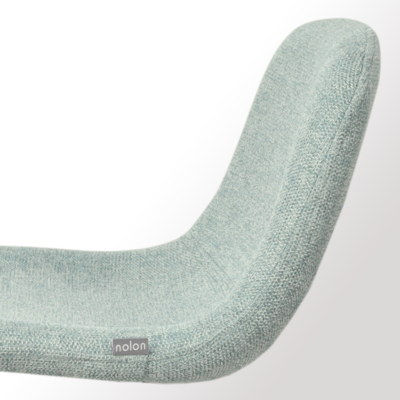 Barkruk Nino-Mats wit 75 cm - Gestoffeerde lage zitting