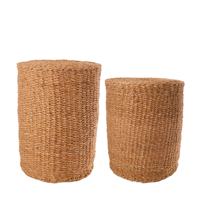 Bijzettafel seagrass set van 2