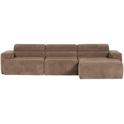Novi chaise longue bank rechts donkerbruin melange