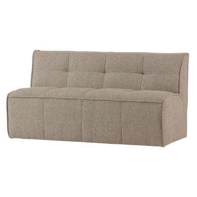 Cluster eetbankje met rugleuning boucle khaki bruin