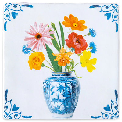 StoryTiles Wandtegel A Vase with love and bliss