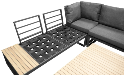 Loungeset Arvin - 2 delig - met zitkussens