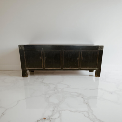 Dressoir zwart 4 deur noppen beslag