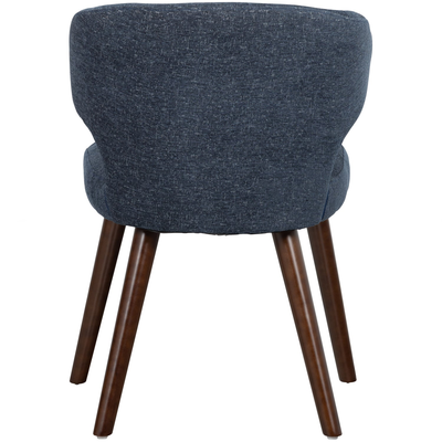 Cape eetkamerstoel gemeleerde stof blauw