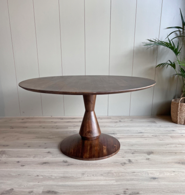 Old Inn Wonen eettafel mangohout walnootkleur Ø150 cm