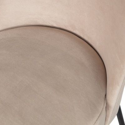 Vogue eetkamerstoel structure velvet brass