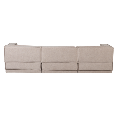 Manu chaise longue bank rechts velvet bruin [fsc]