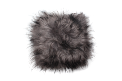 Stoelpad vierkant schapenvacht grijs dark top (set van 2)